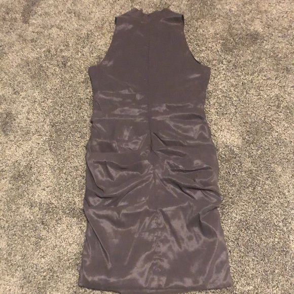 Le Chateau Grey Halter Cocktail Dress - Picture 6 of 8